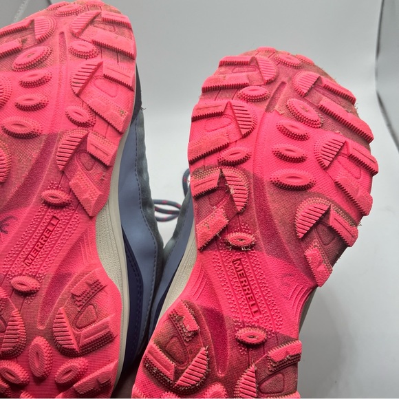 Merrell Kids Moab Speed Shoes in pink and gray size 1 - Picture 5 of 9